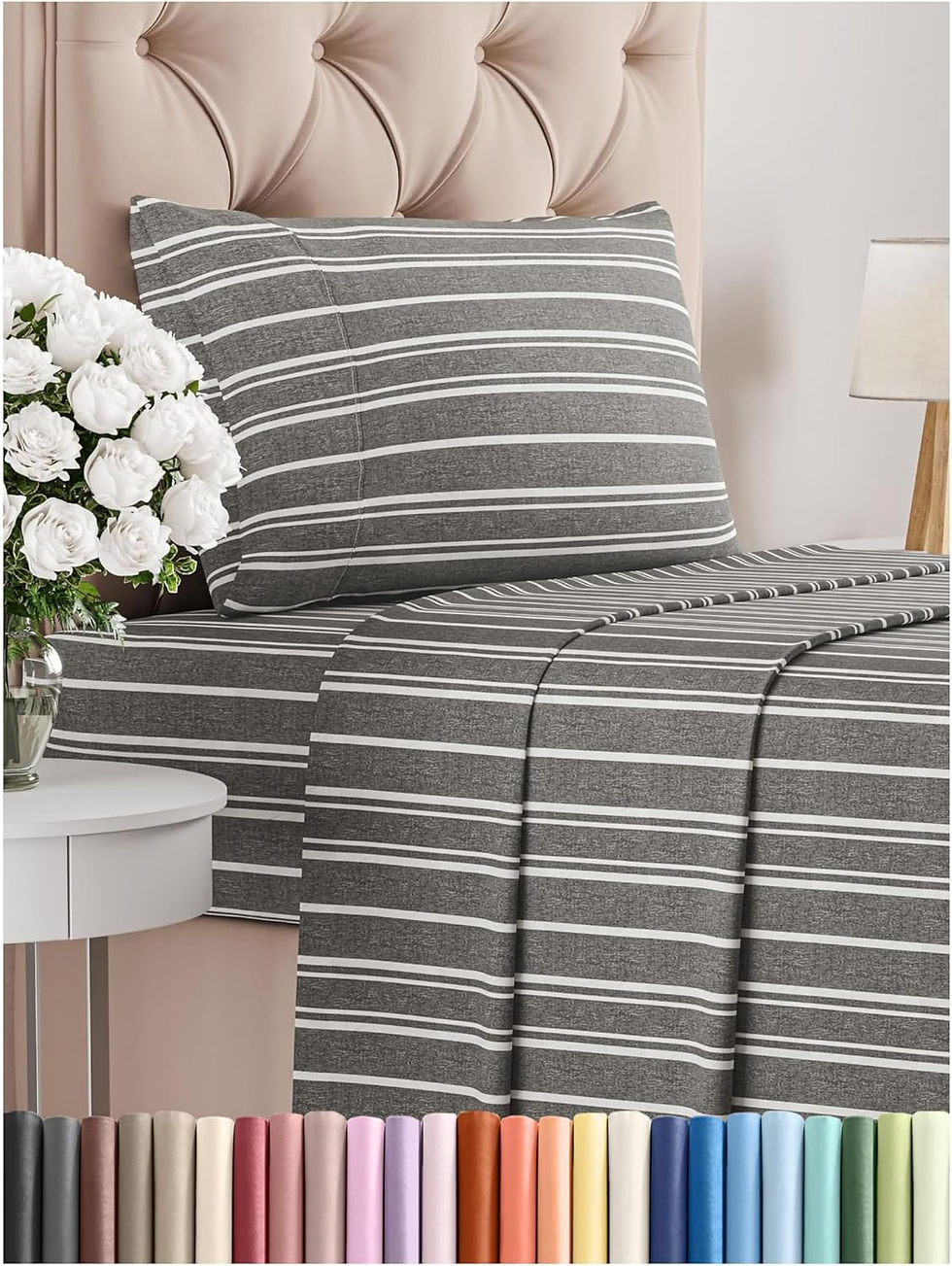 Thumbnail: Queen Size 4 Piece Sheet Set - Comfy Breathable & Cooling Bed Sheets Set - Hote