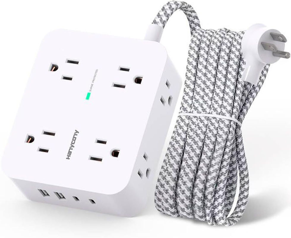 Thumbnail: Surge Protector Power Strip - HANYCONY 8 Outlets 4 USB (2 USB C) Charging Ports