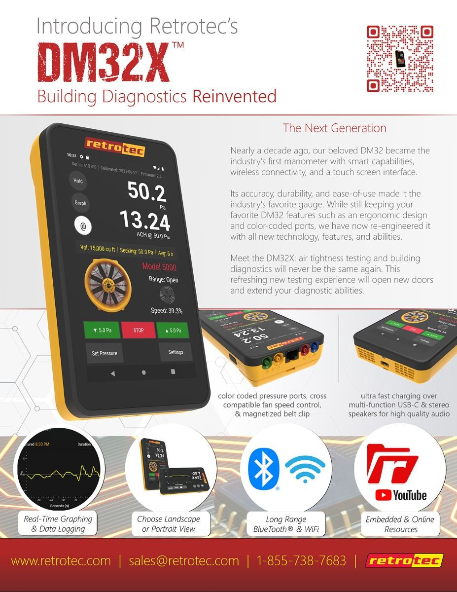 Thumbnail: Retrotec DM32X Pressure Gauge with WiFi