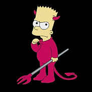 bart simpson in a devil costume