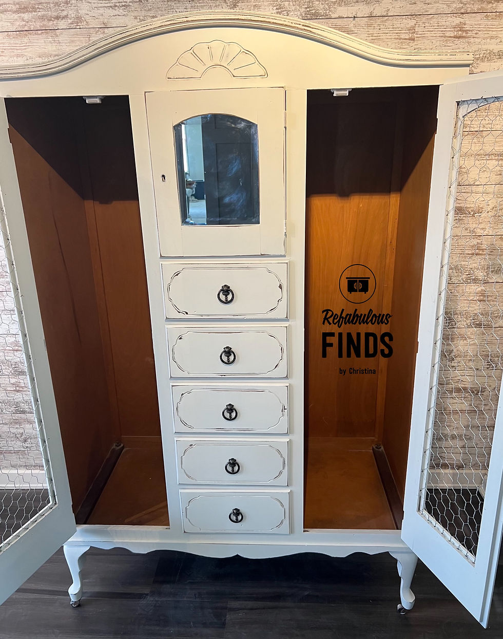 Thumbnail: Vintage Antique Chifferobe Armoire  