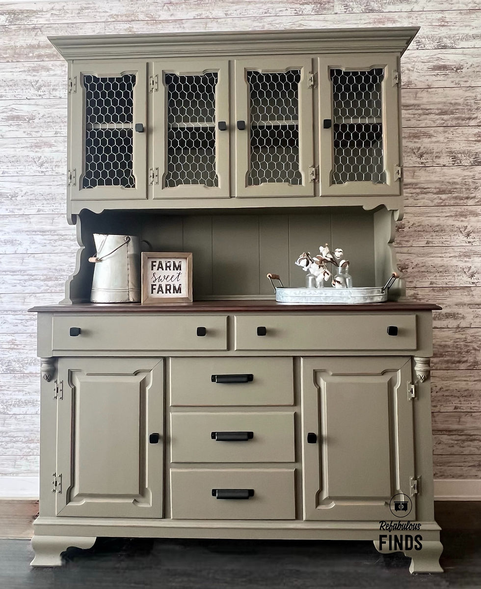 Thumbnail: Farmhouse Hutch Olive Green  