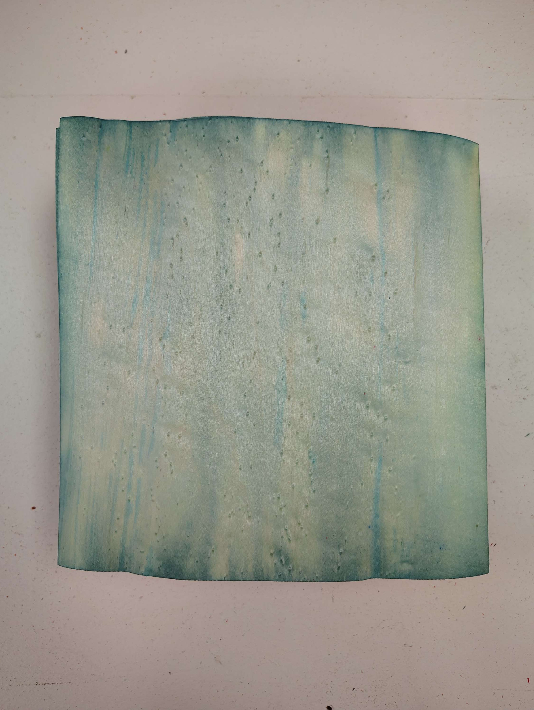 Teal Faded Mini Eyes Birdseye Veneer (10pc) 1 Sheet