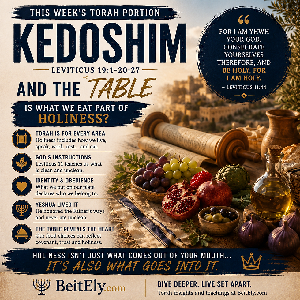 Kedoshim and the Table: Is What We Eat Part of Holiness? 