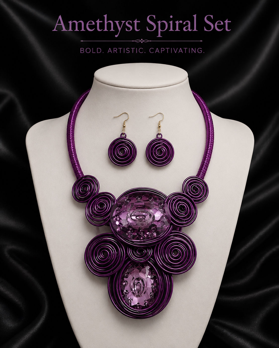 Amethyst Spiral Set