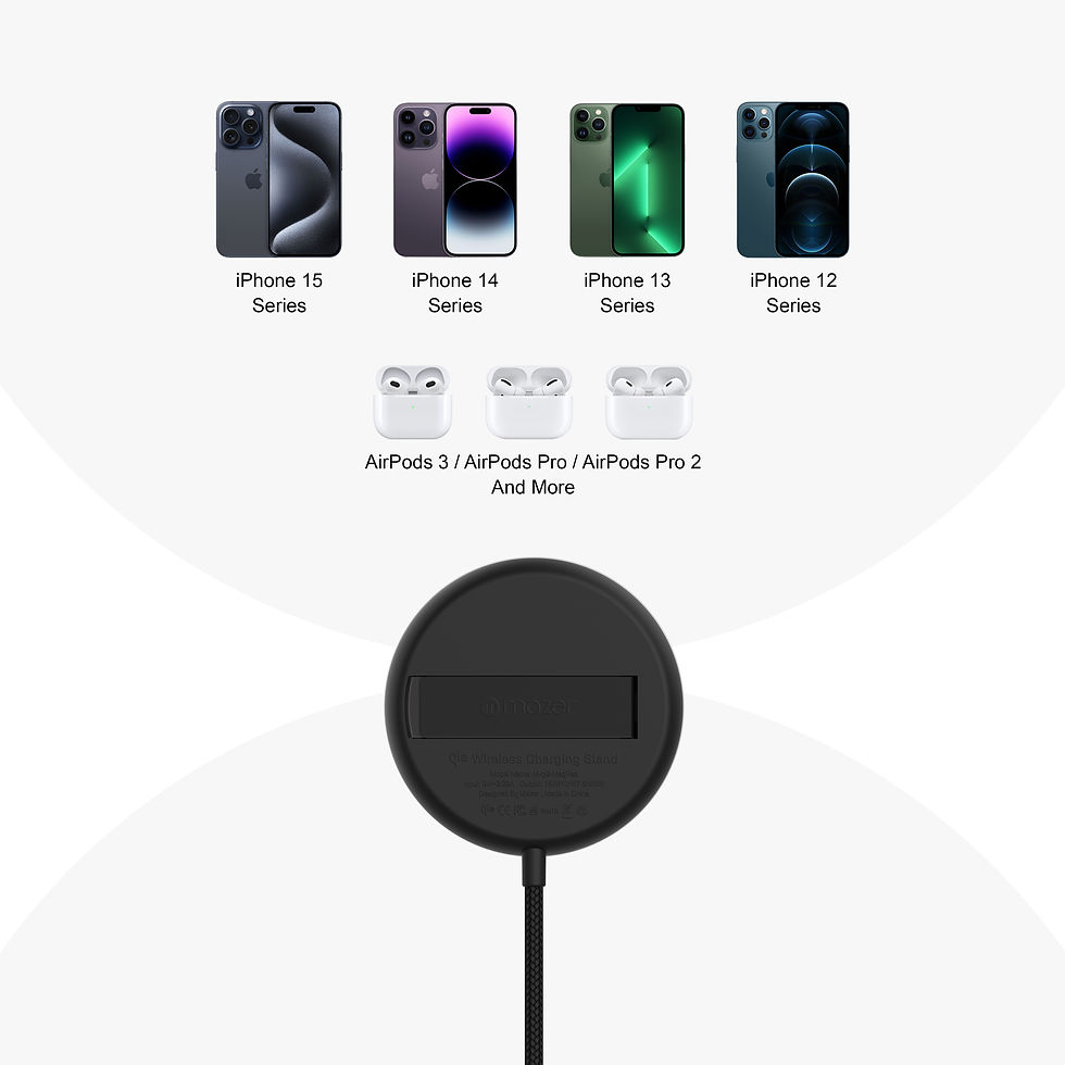 ภาพขนาดย่อ: ที่วางมือถือชาร์จไร้สาย mazer qi2 pad fast charge รองรับ magsafe usb-c