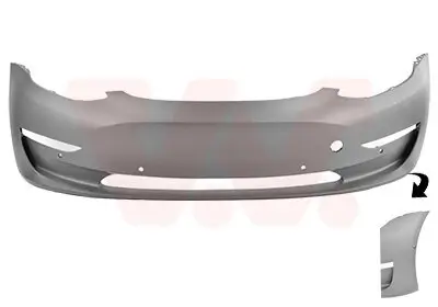 VAN WEZEL Primed Front Bumper for Tesla Model 3