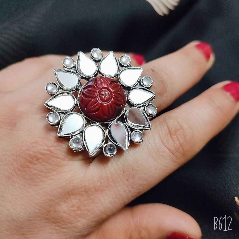 Thumbnail: Oxidised Silver Plated Ring