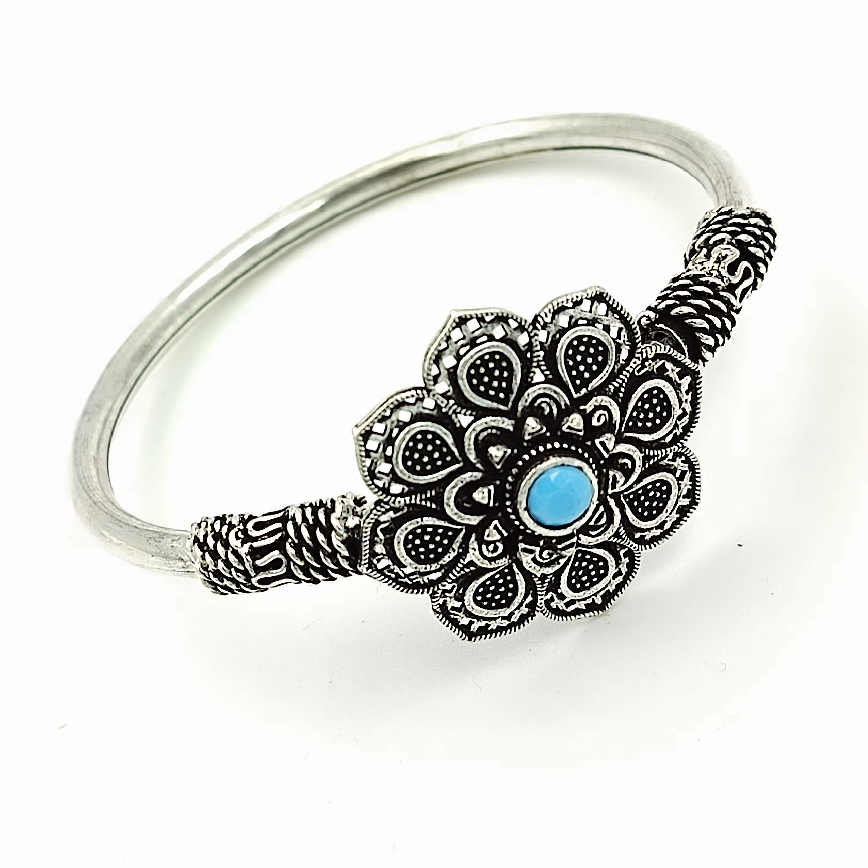 Oxidized Flower  Bangle for Girls