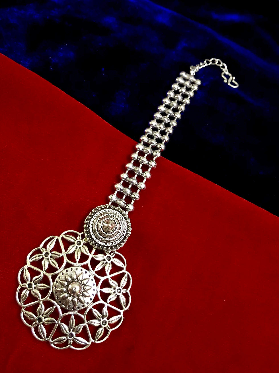Adorable Oxidized Ball Chain Mangtika
