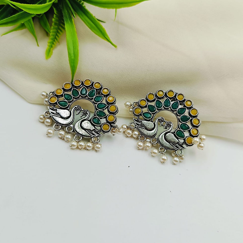 Thumbnail: Add a touch of elegance to your look with these high-quality lovely bird earrings. Available in a variety of color combinatio