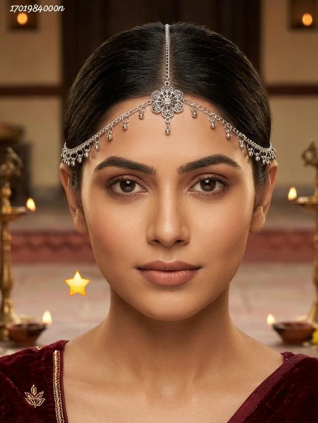Floral Oxidized Matha Patti for Women