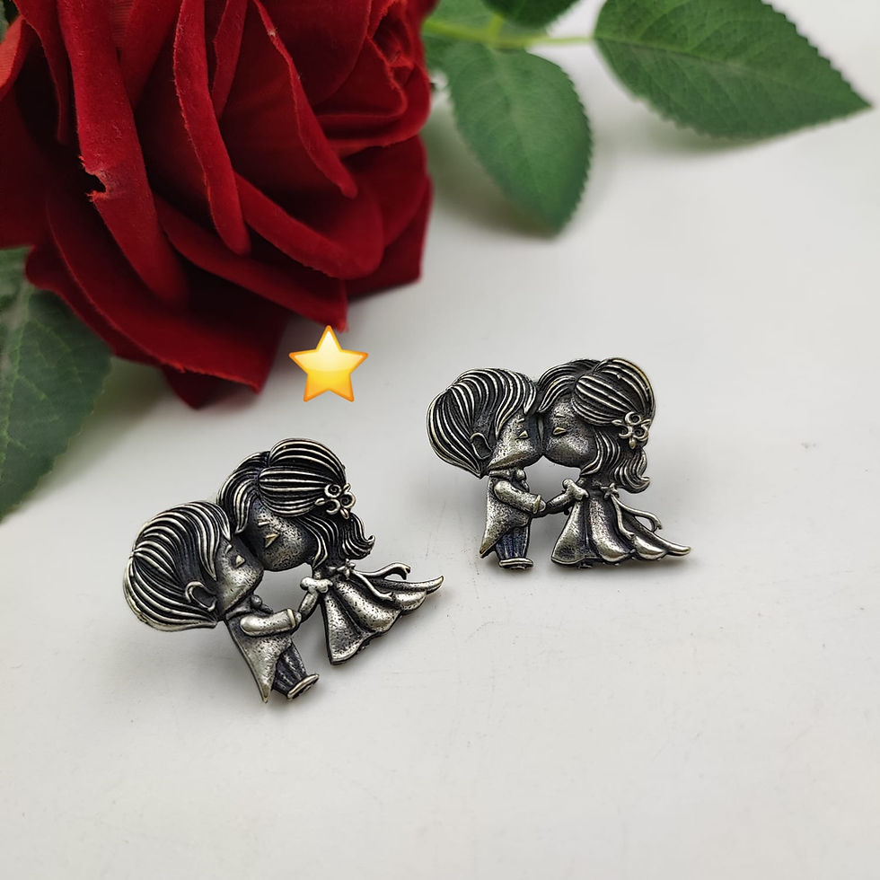Cute Love Birds Valentine Special Earrings