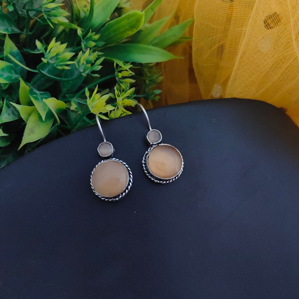 Hand Made Monalisa Stone High quality Earrings