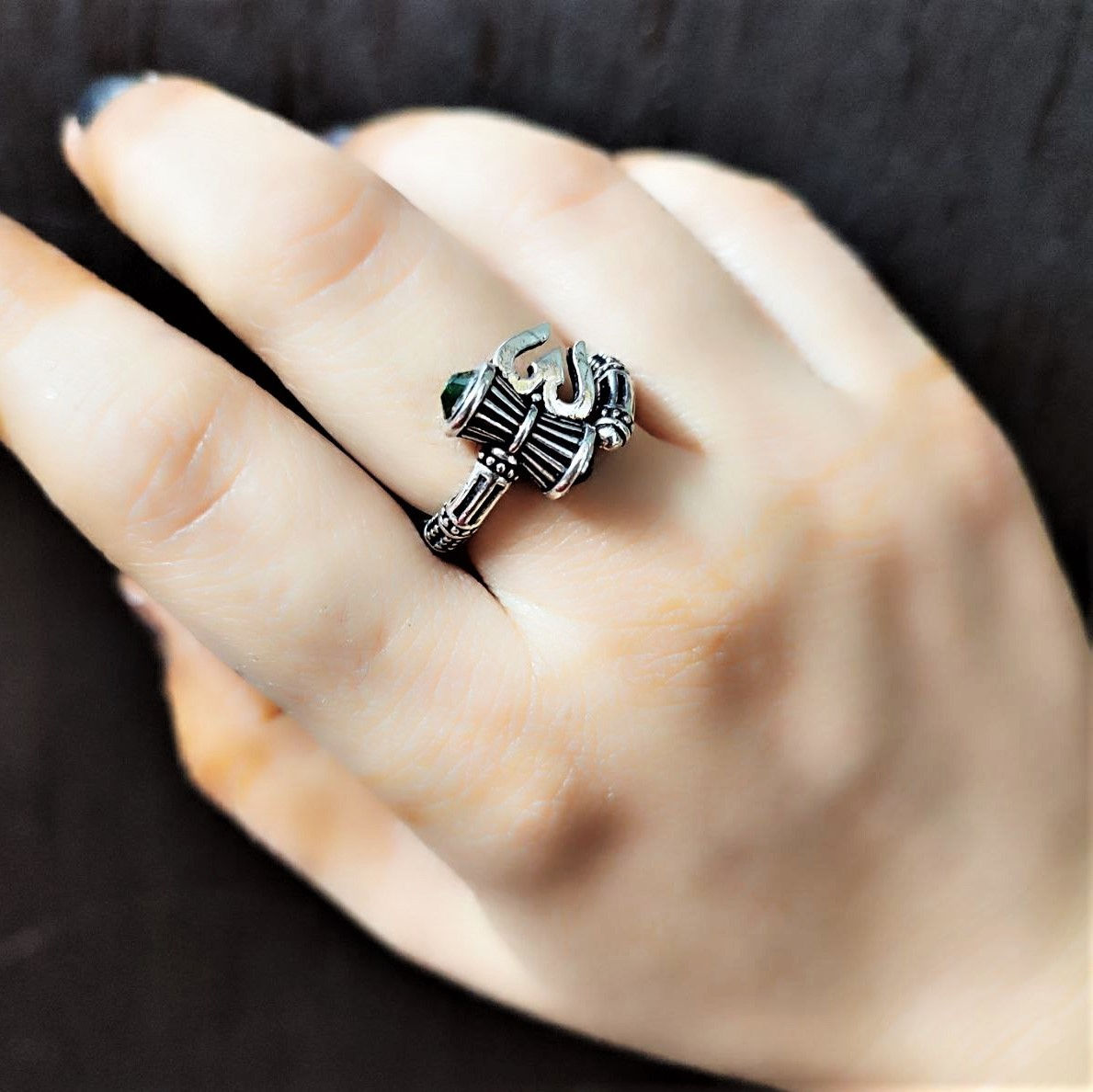 Oxidized Lightweight Ring For Girls