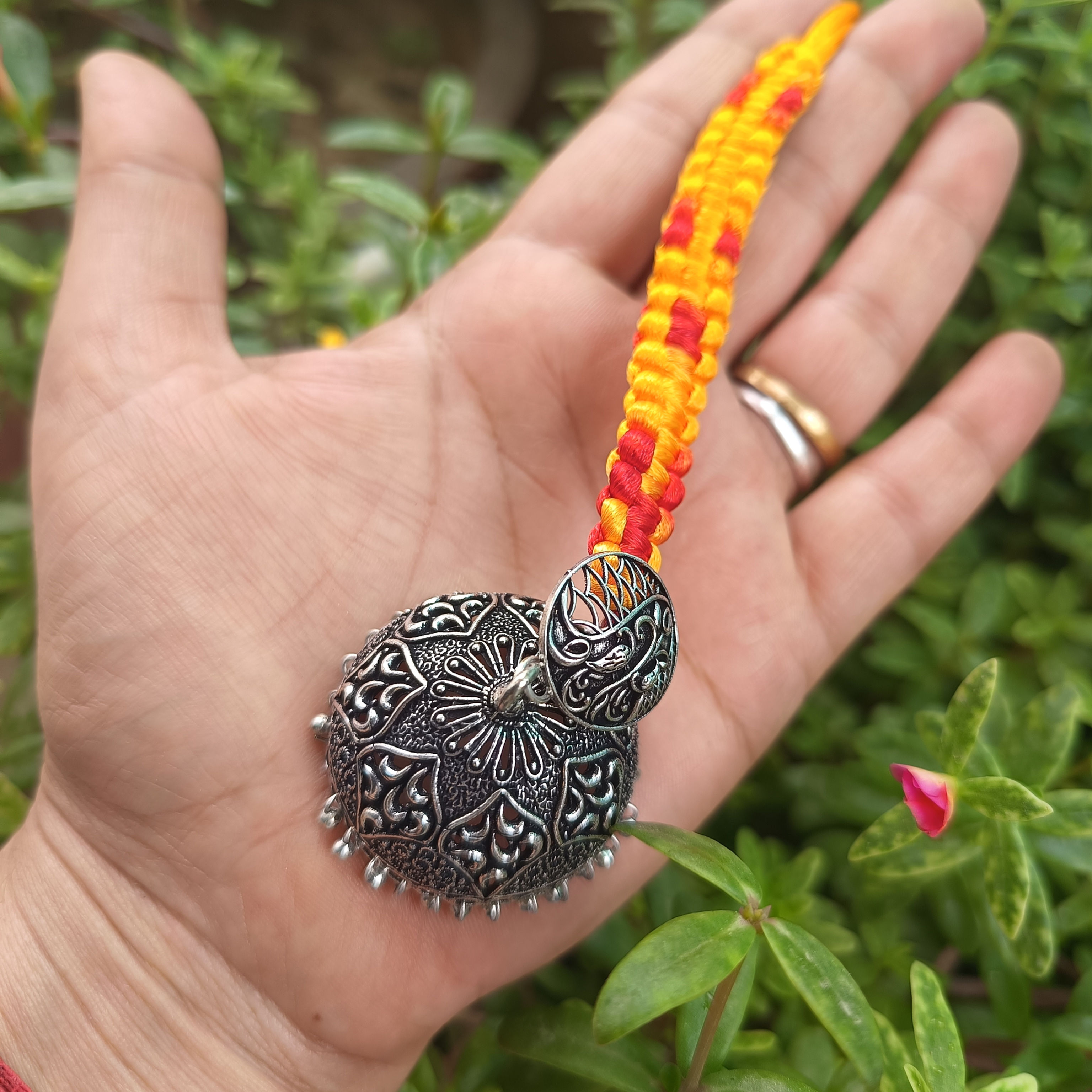 Oxidised trendy jhumka bhabhi Rakhi
