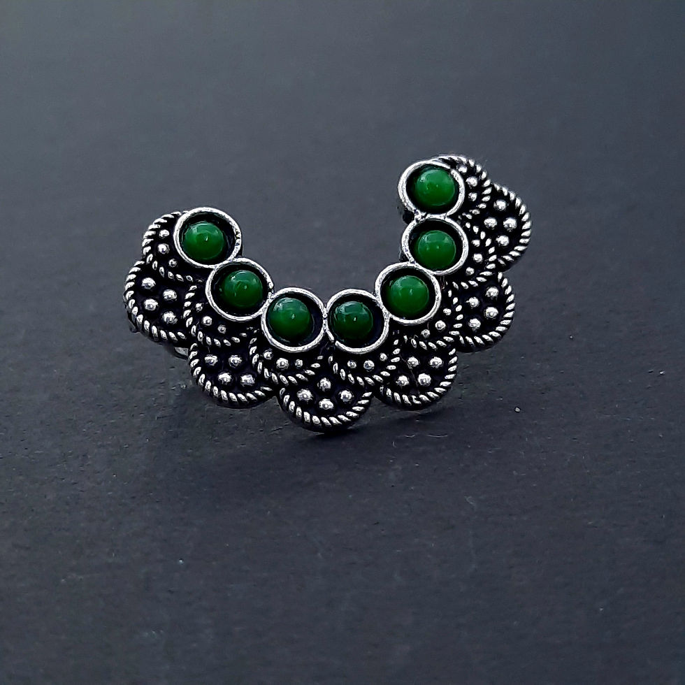 Thumbnail: Traditional Oxidised Marathi Nathani / Nosepin