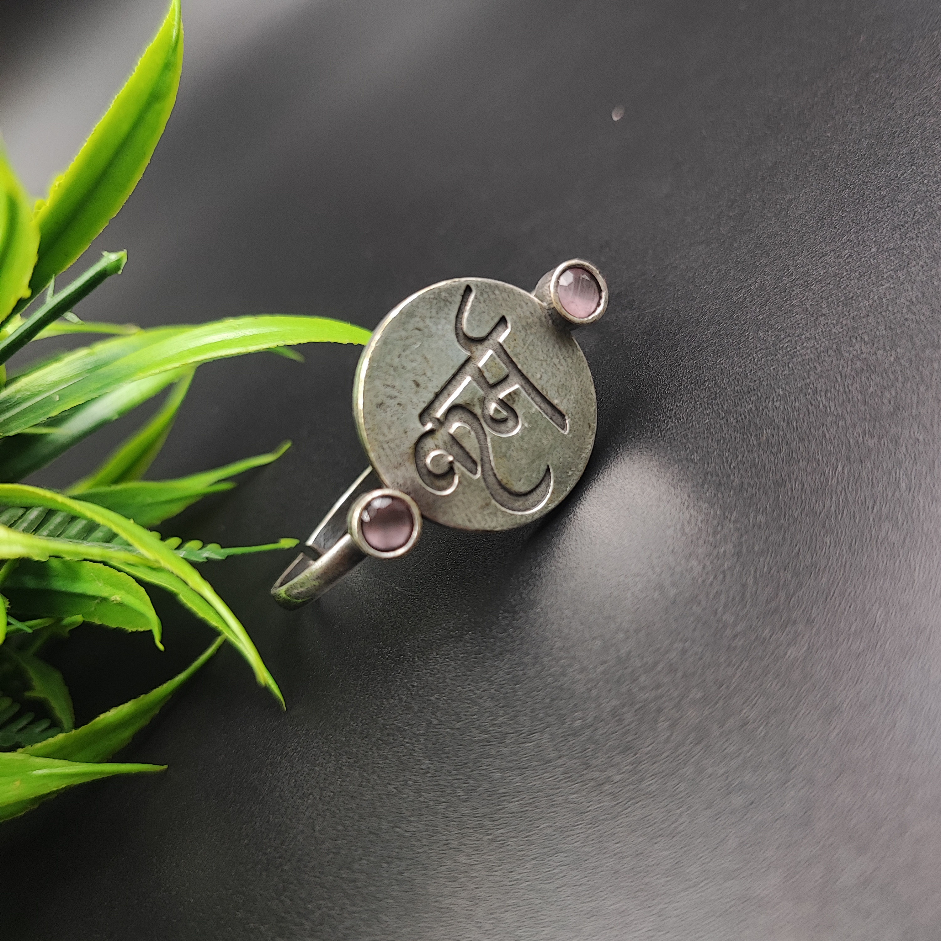 Karma Silver Lookalike Monalisa Stone Ring