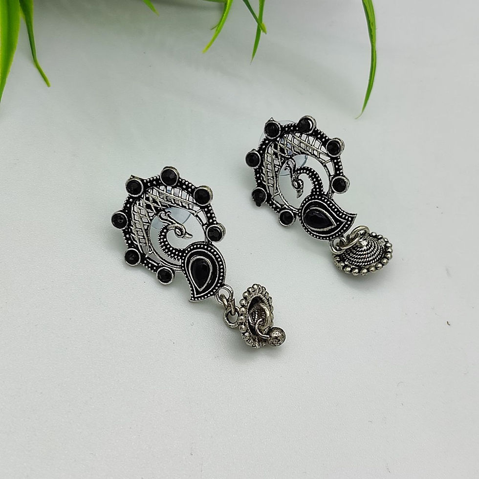 Thumbnail: High Quality Silver  Plated Stone Stud'S Earrings