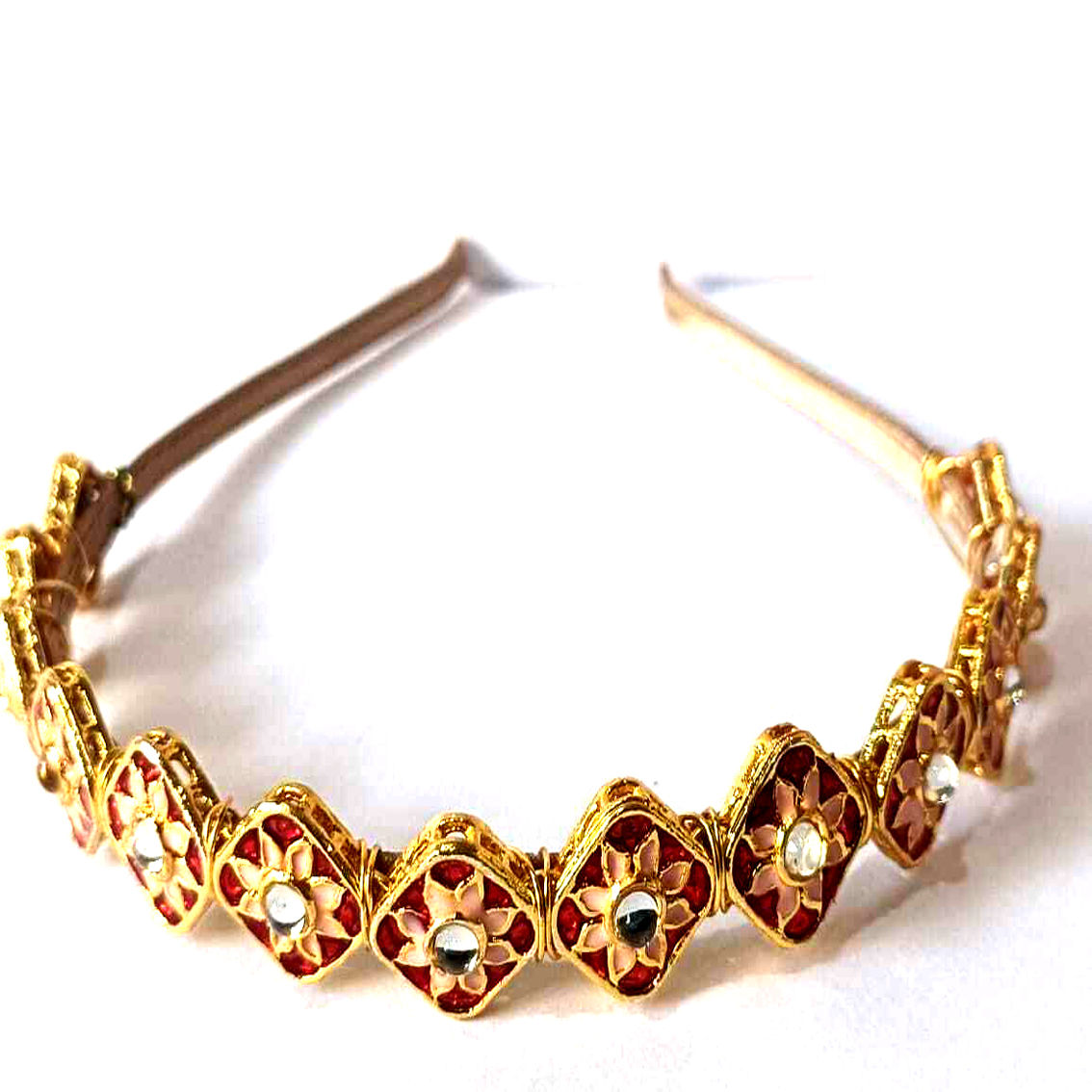 Premium Quality Kundan Meena Hair-Band