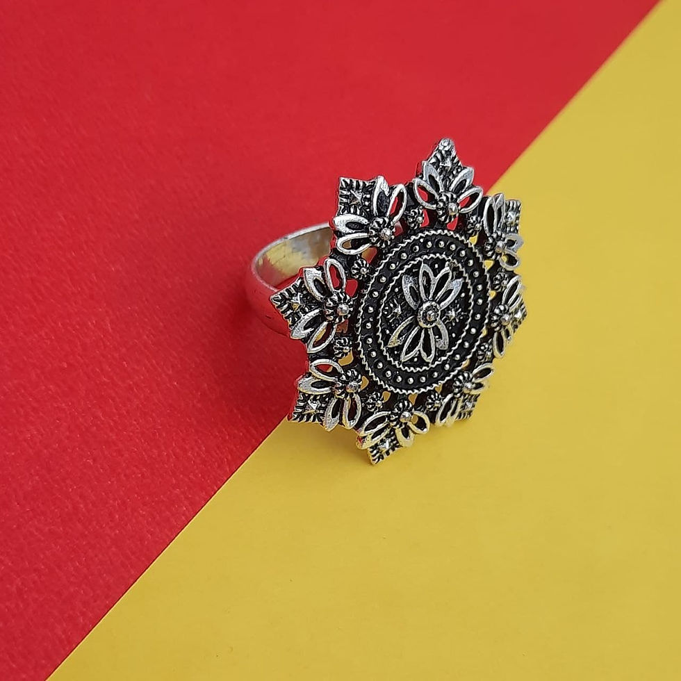 Handmade Oxidised Rings For Girls