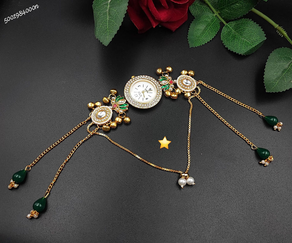 Gold plated kashmiri watch