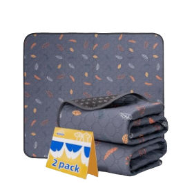 Two-pack of patterned fleece liners for a guinea pig enclosure