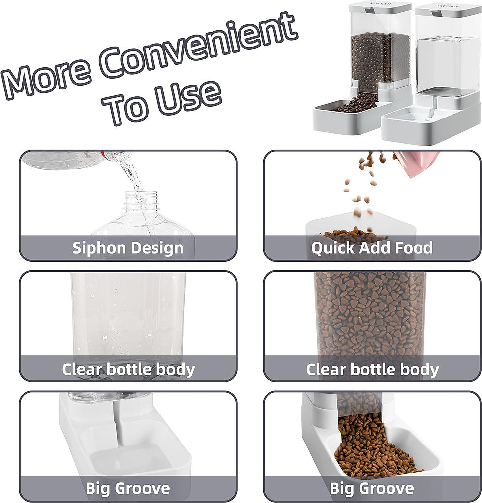 Miniatura: Gravity Pet Feeder and Water Dispenser Set, Automatic Dog Feeder and Dog Water 