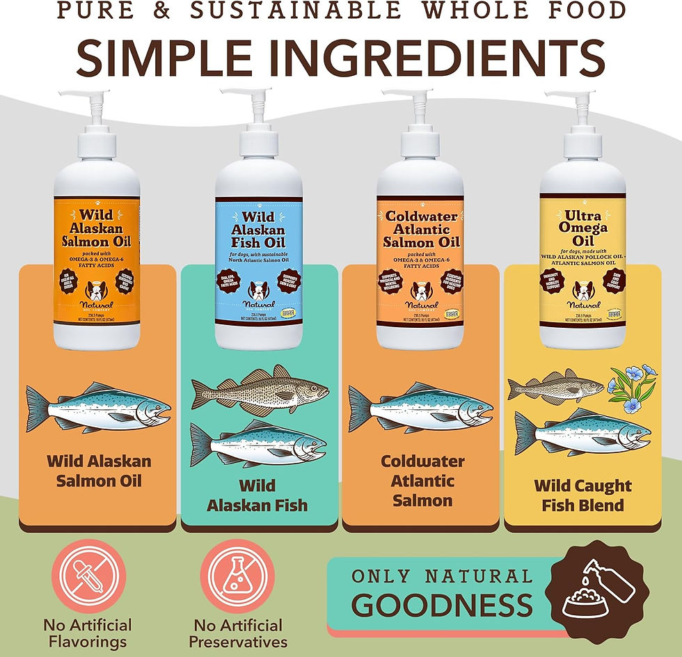 Miniatura: Natural Dog Company Pure Wild Alaskan Salmon Oil for Dogs (8oz) Skin & Coat Sup