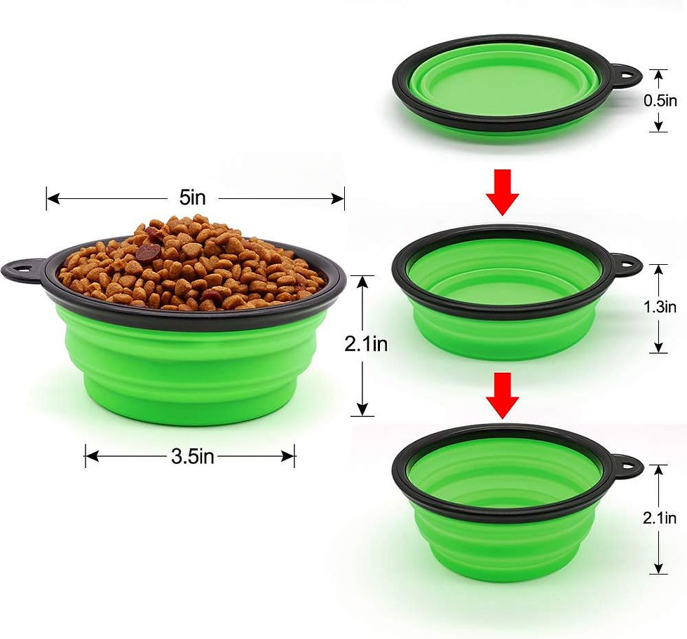 Thumbnail: Dog Bowl Pet Collapsible Bowls, 2 Pack for Cats Dogs, Portable Pet Feeding Wate