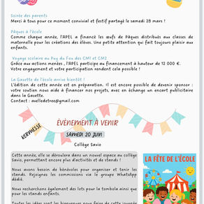 Newsletter de Printemps
