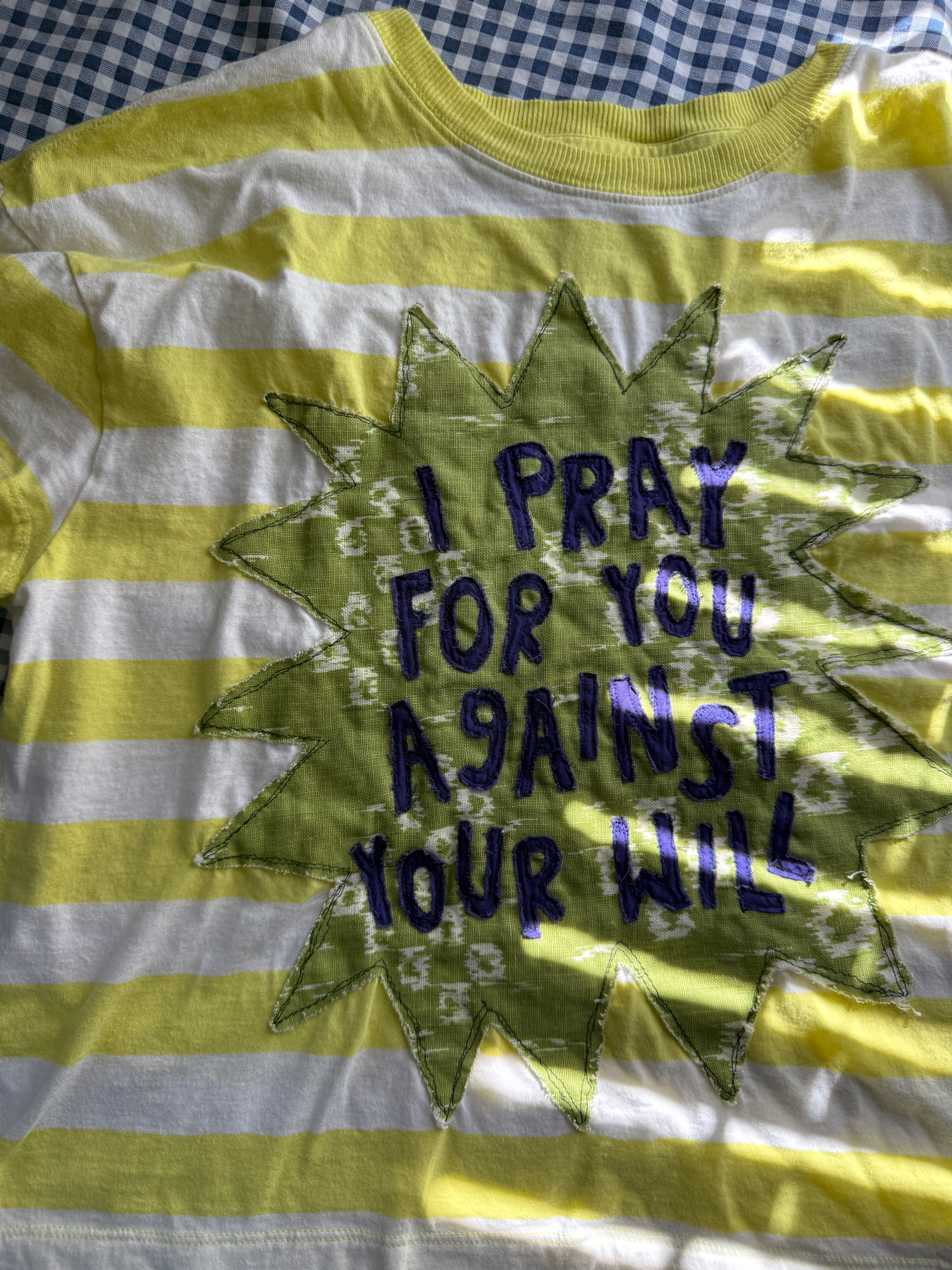Prayer Abstract Striped Shirt