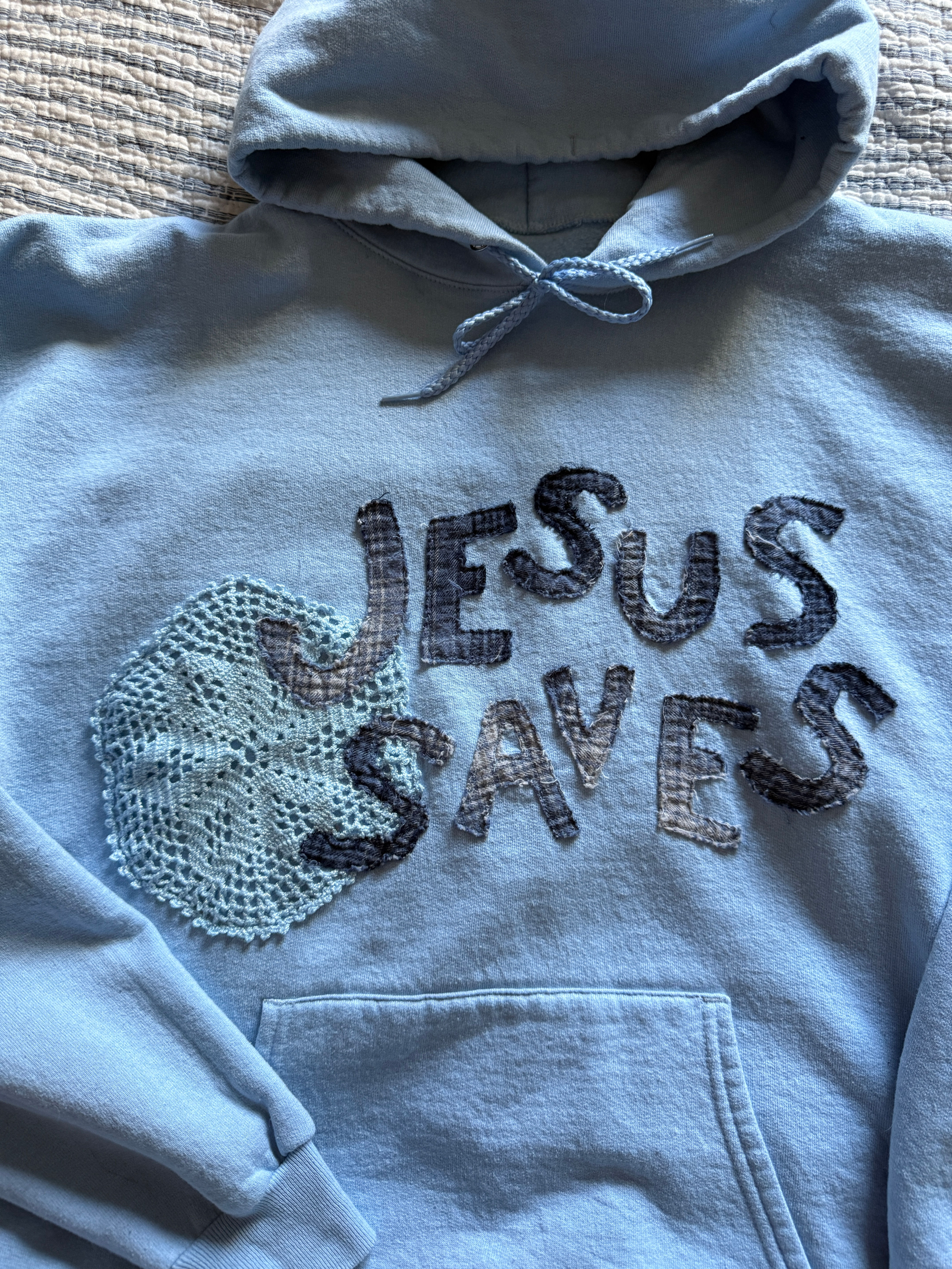 Jesus Saves Doily Hoodie