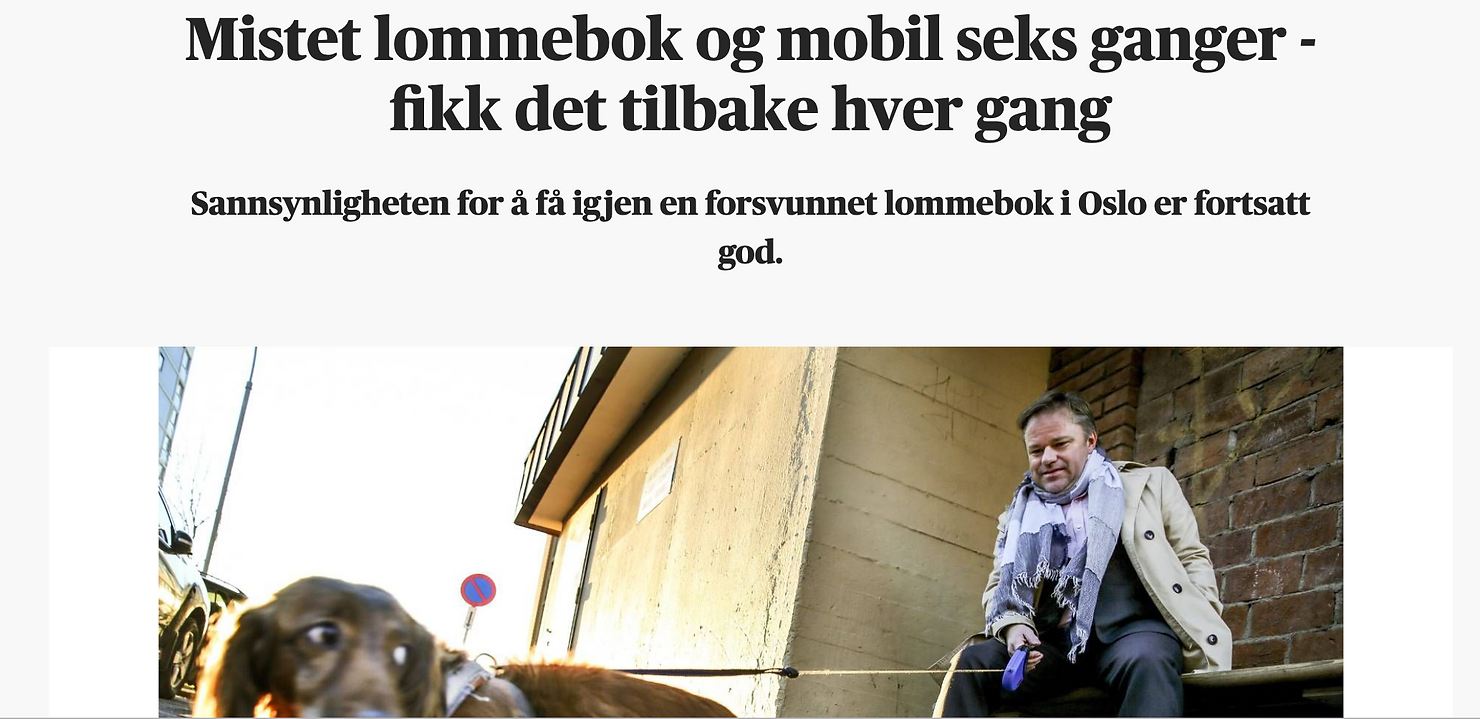 Intervju i Aftenposten med meg om ting jeg glemt, og fått tilbake