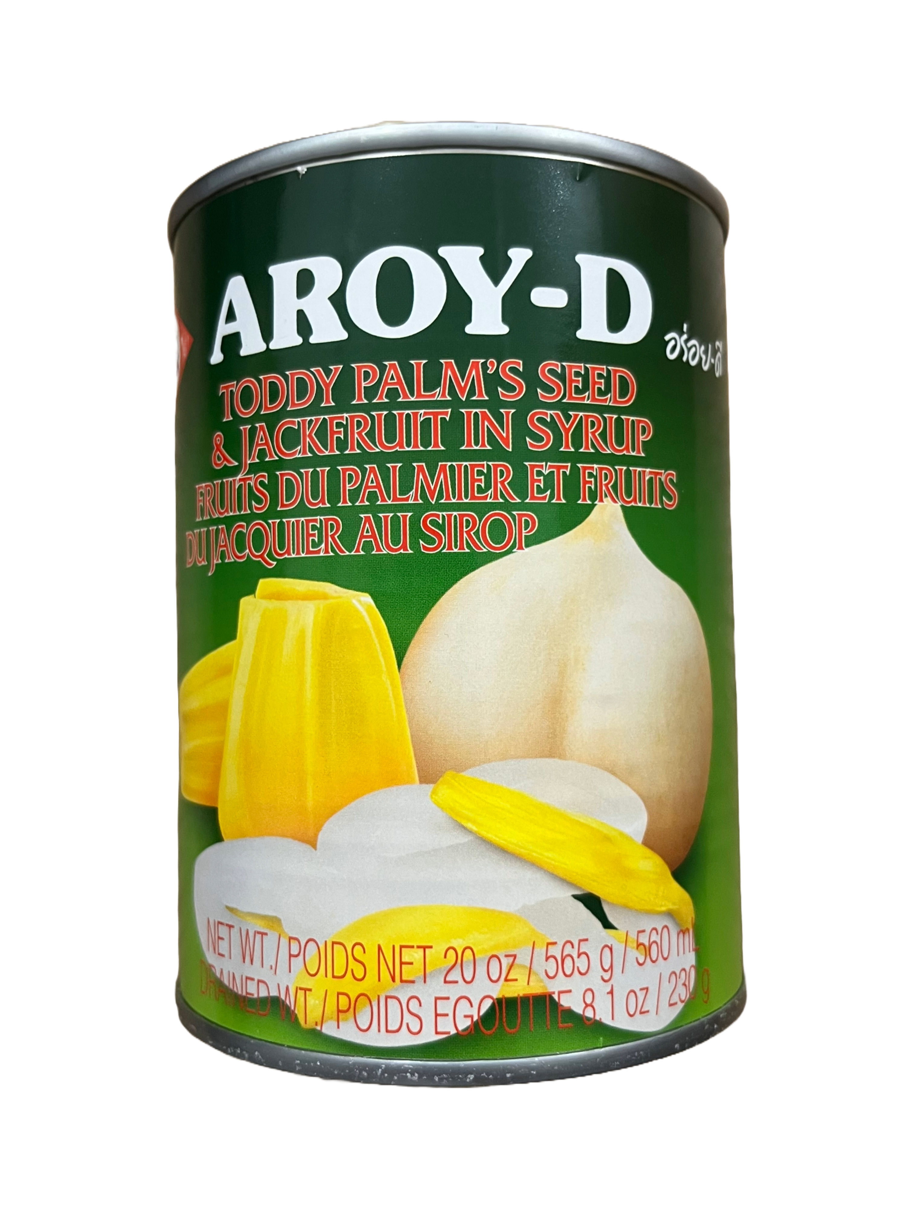 Palmfruchte-Samen und Jackfrucht in Sirup