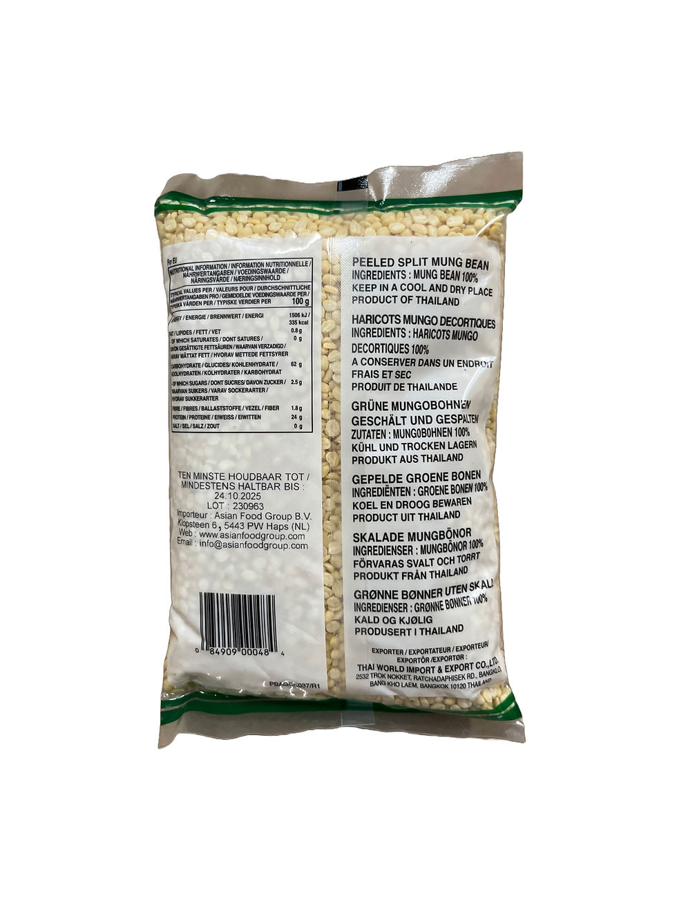 Hình thu nhỏ: Grüne gespaltene Mungbohnen