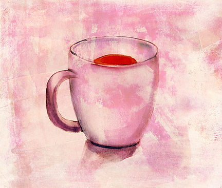 tea, watercolour, reuse cup