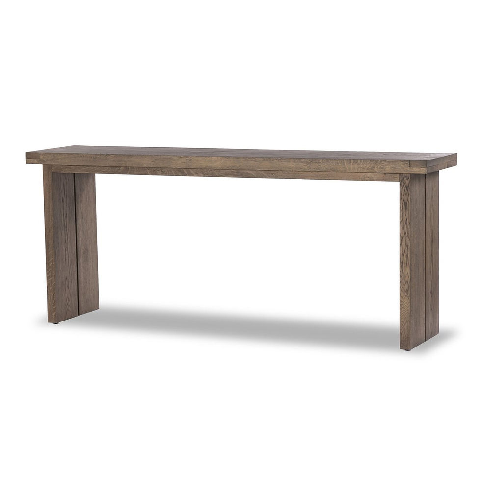 Rustic wood console table, simple design