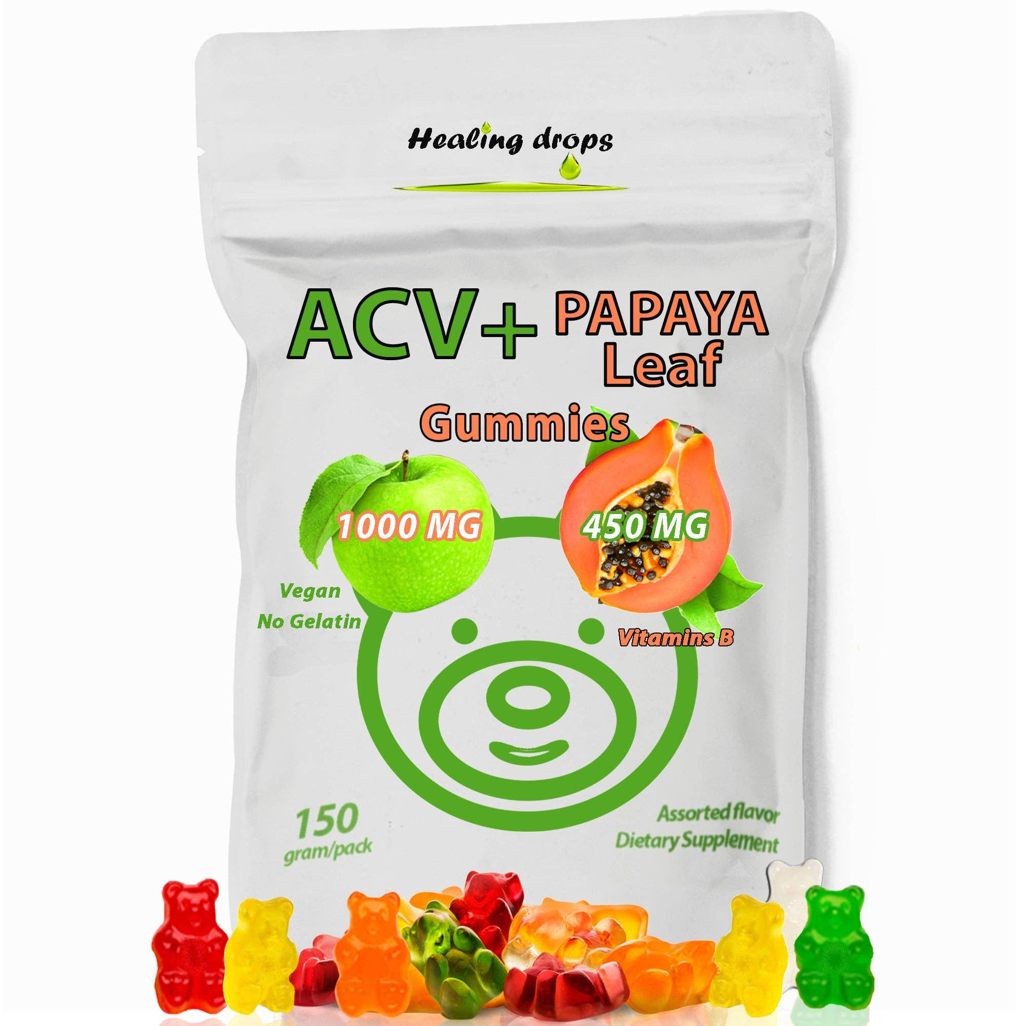 ACV Gummies & Papaya Leaf Extract Gummies - Premium Potent A