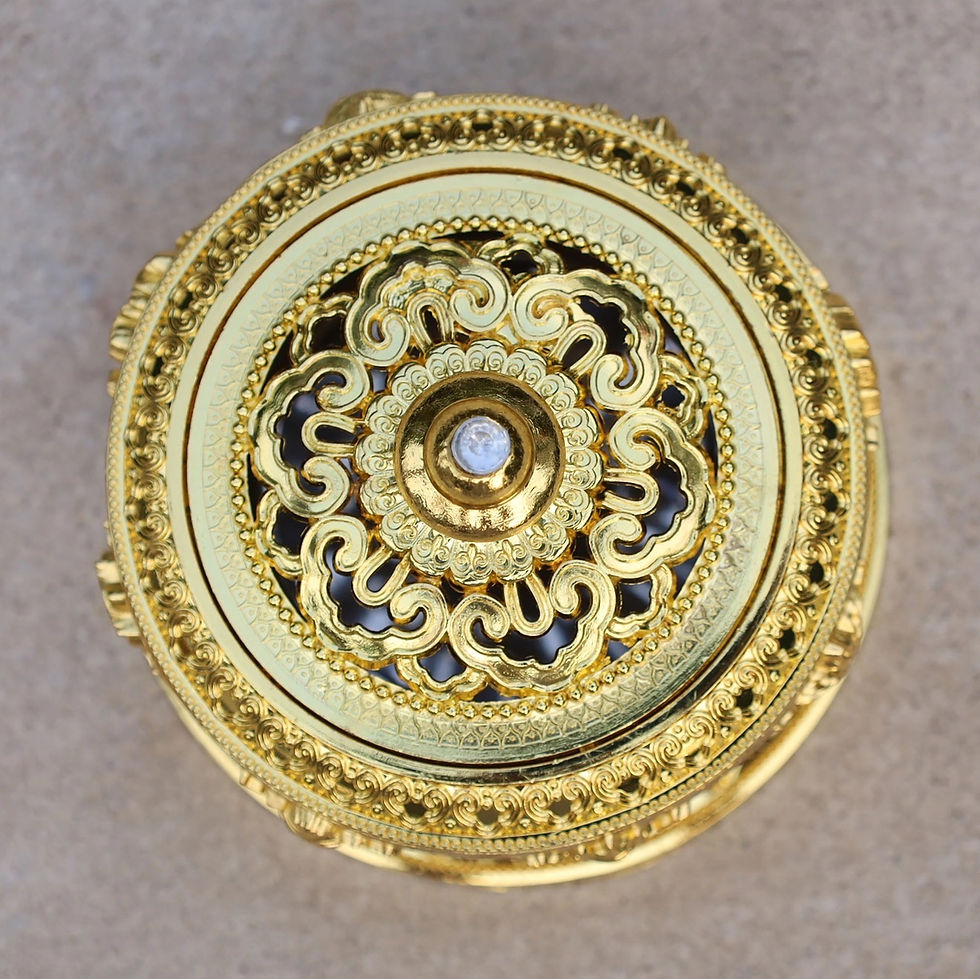 Ornate gold trinket box
