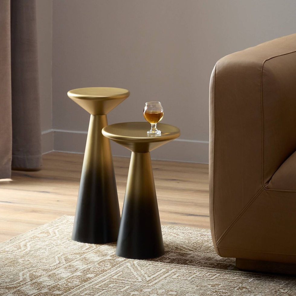 Thumbnail: Gold and black accent tables, ombre finish