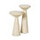 Thumbnail: Pair of beige ceramic side tables