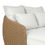 Thumbnail: Beige woven daybed with off-white linen cushions