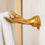 Thumbnail: 1 Piece Brass Hand Shape Hooks for Closet Gold