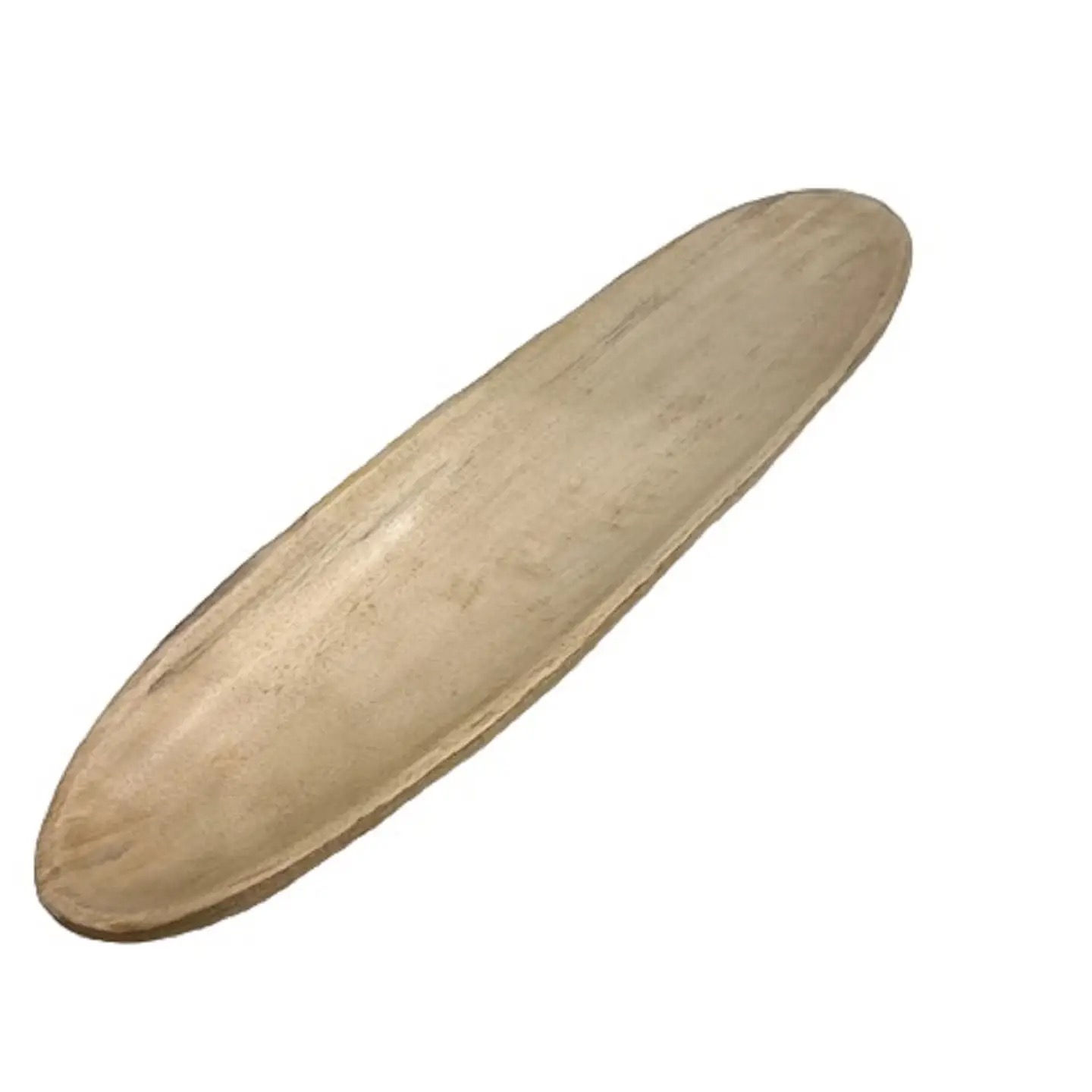 Long, oval petrified wood bowl