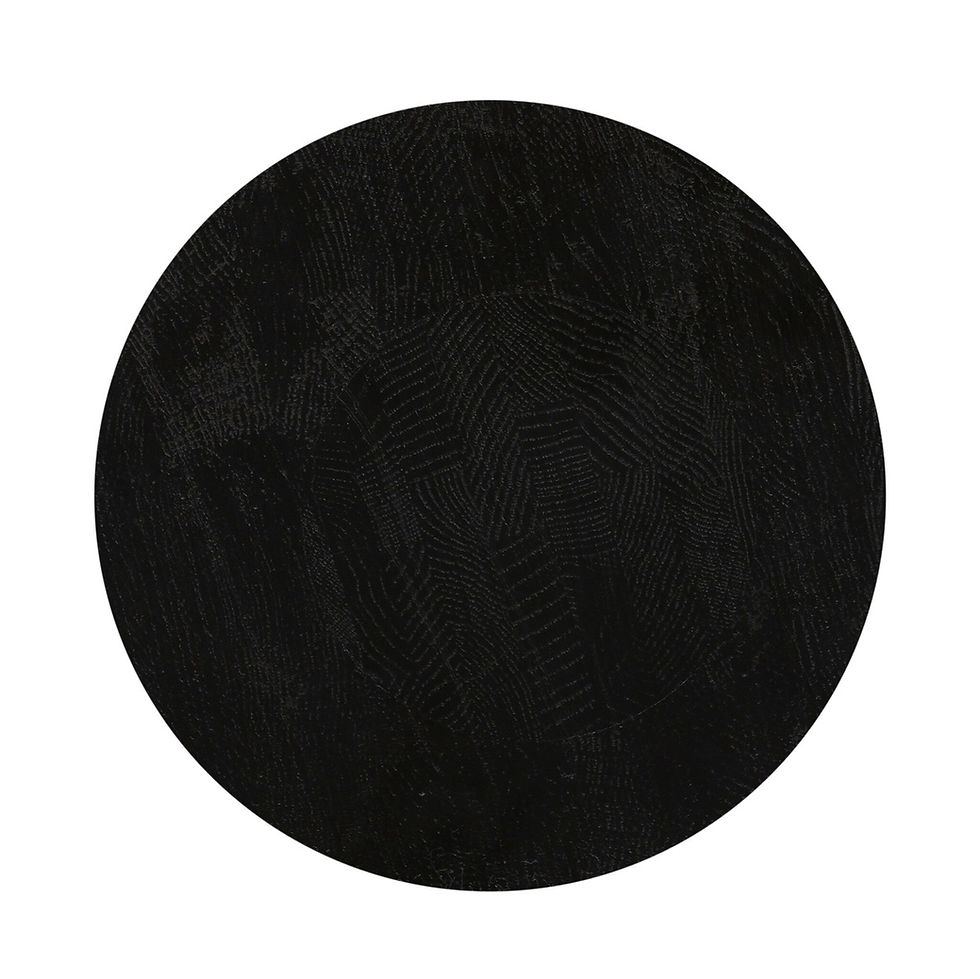 Black round table top