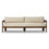 Thumbnail: Beige linen outdoor sofa with wooden frame