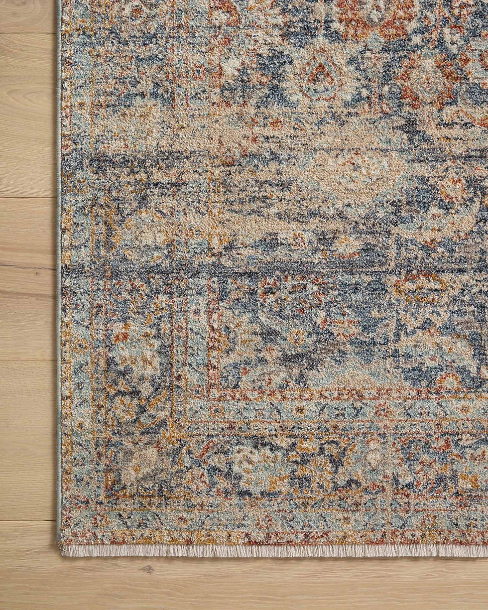 Thumbnail: Blue and beige area rug