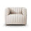 Thumbnail: Beige Augustine Swivel Chair, channel tufted, modern design
