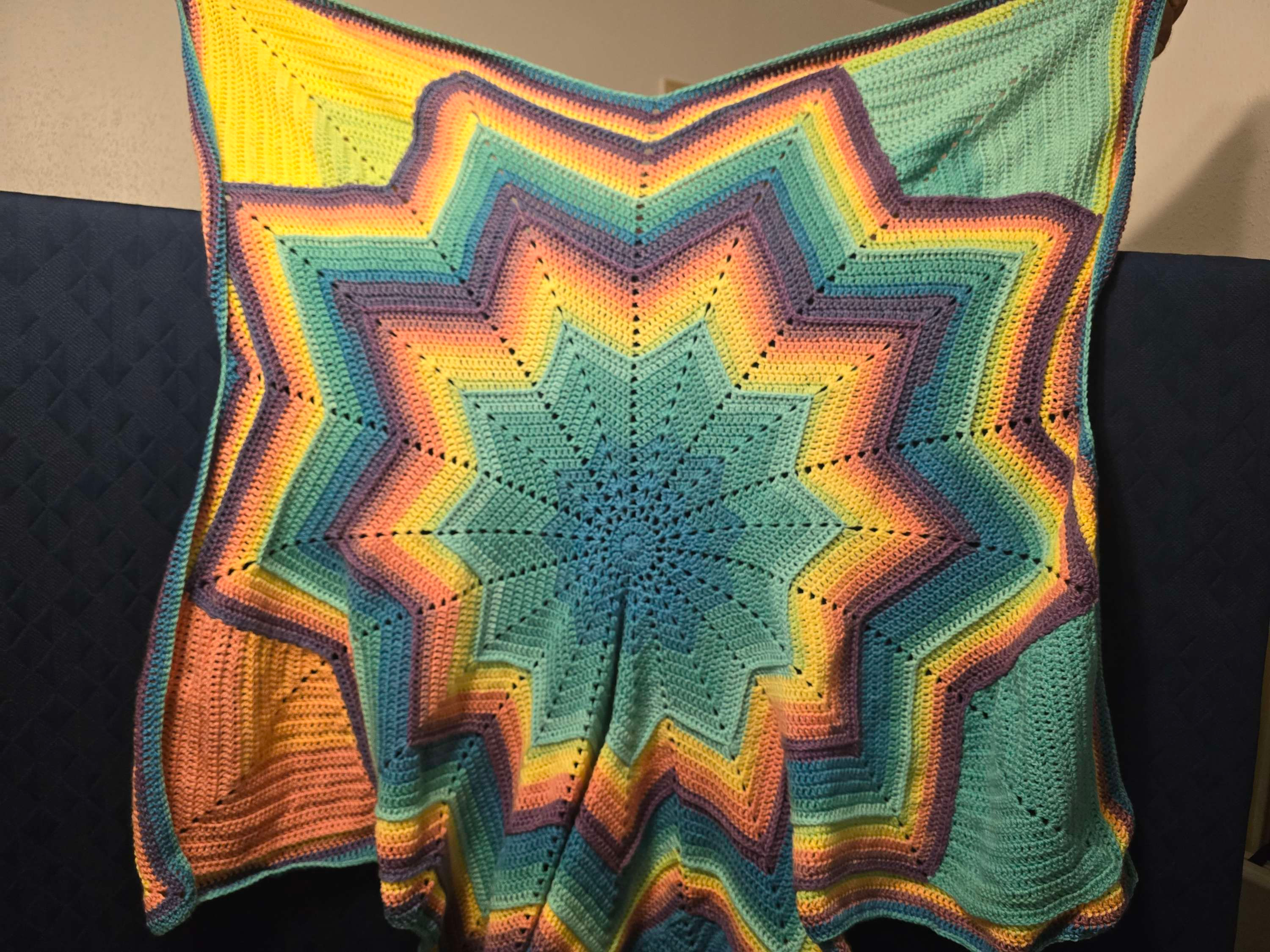 Rainbow Star Blanket